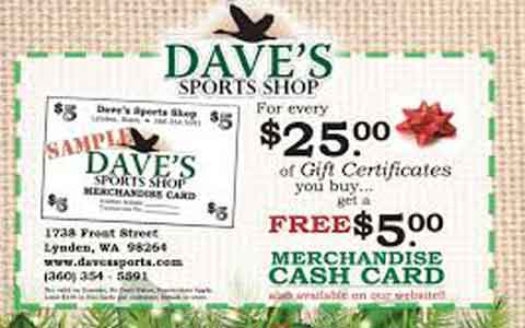 Dave's Sport Shop Gift Cards